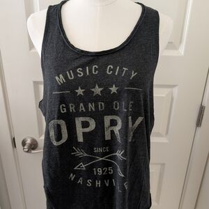 SPORTIGE Tank Top Music City Grand Ole Opry Charcoal Gray Size XXL